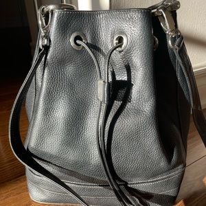 Danier black leather shoulder bag
